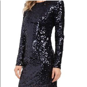 Midnight Blue Sequin cocktail dress